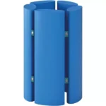 High fence 2 in 1. Soft screen and pillar protector. Blue