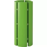 High fence 2 in 1. Soft screen and pillar protector. Green
